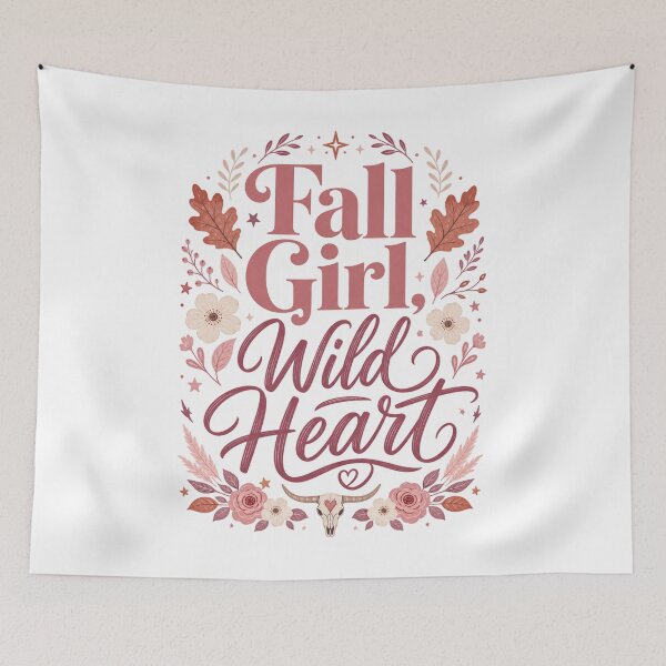 Item preview, Fall Girl, Wild Heart | Cute Fall Design for Women | Autumn Girl Gift designed and sold by PrintSparkDesigns.