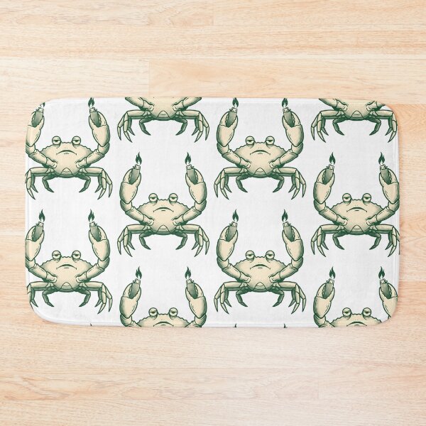 Item preview, Crab Holding Lighters Retro Print designed and sold by The Mellonaire.