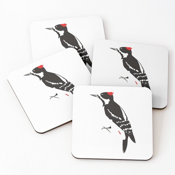 Item preview, Minimalist Woodpecker On Tree Graphic Nature Art Illustration designed and sold by Wildfeatherlab1.