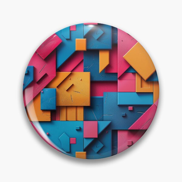 Item preview, Vibrant 3D Geometric Block Abstract Pattern designed and sold by NTGUILTY.