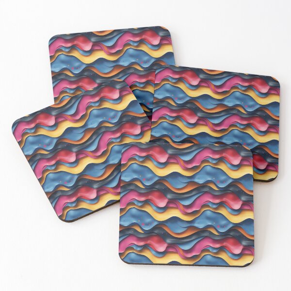 Item preview, Vibrant 3D Wavy Fluid Abstract Pattern designed and sold by NTGUILTY.