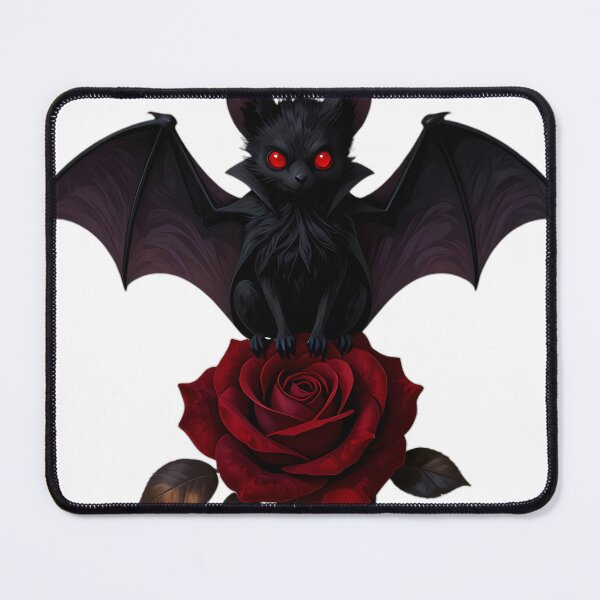 Item preview, Gothic Vampire Bat Crimson Velvet Rose designed and sold by IllumeInk.