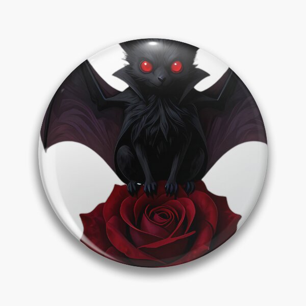 Artikelvorschau, Gothic Vampire Bat Crimson Velvet Rose entworfen und verkauft von IllumeInk.