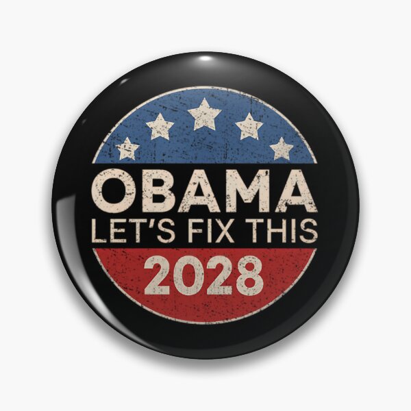 Item preview, Obama 2028 3Rd Term Let'S Fix This Retro Button Obama 2028 designed and sold by PillowCatStudio.