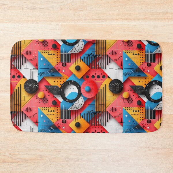 Item preview, Vibrant Retro Memphis Style Geometric Pattern designed and sold by NTGUILTY.