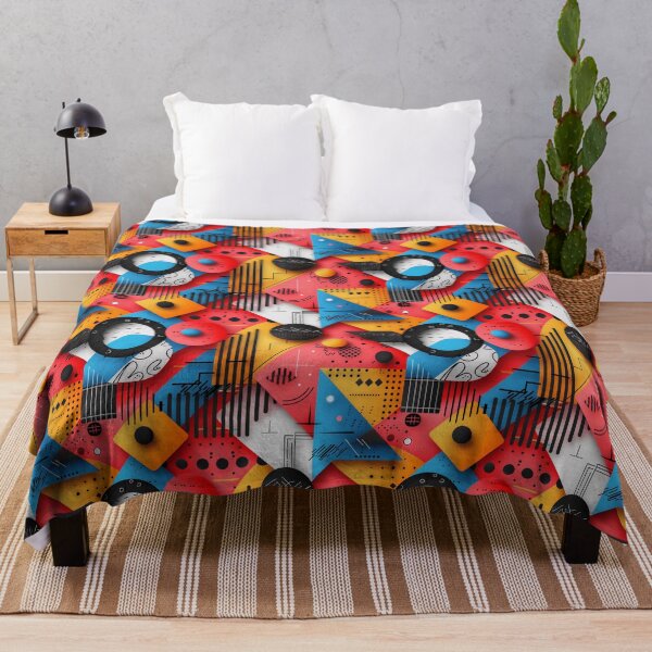 Item preview, Vibrant Retro Memphis Style Geometric Pattern designed and sold by NTGUILTY.
