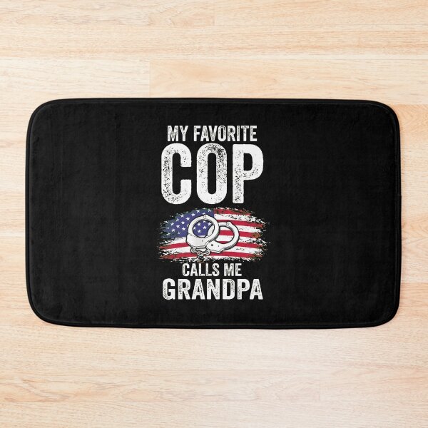 Item preview, My Favorite Cop Calls Me Grandpa American Flag Handcuffs designed and sold by rhymjqvinci.