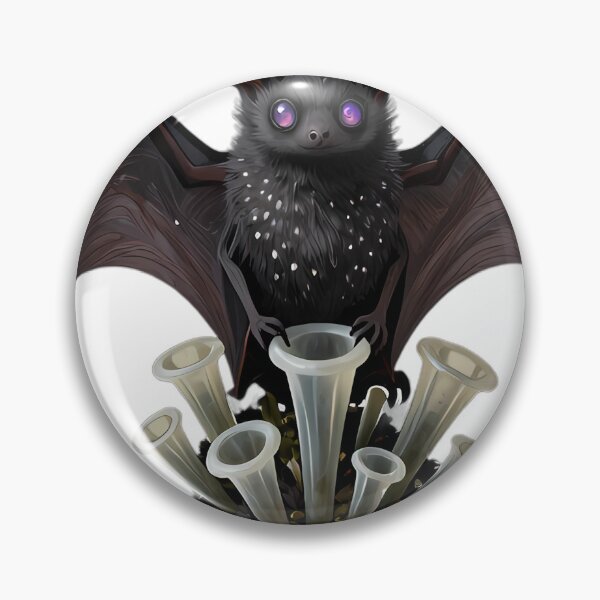 Item preview, Gothic Spotted Bat Ghost Pipe Flora designed and sold by IllumeInk.