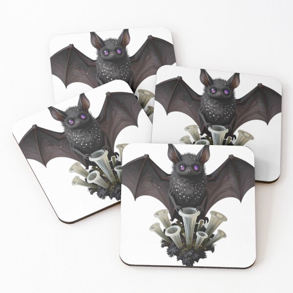 Item preview, Gothic Spotted Bat Ghost Pipe Flora designed and sold by IllumeInk.