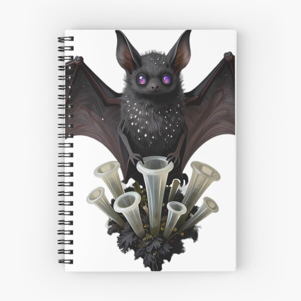 Item preview, Gothic Spotted Bat Ghost Pipe Flora designed and sold by IllumeInk.