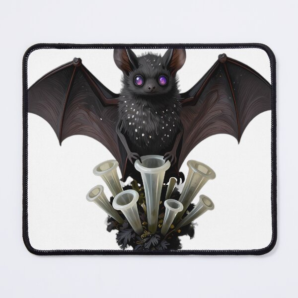 Item preview, Gothic Spotted Bat Ghost Pipe Flora designed and sold by IllumeInk.