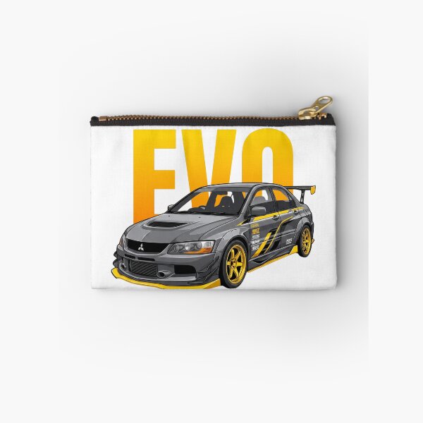 Item preview, Grey Mitsubishi Lancer Evolution IX Gold Wheels JDM Rally Vector Art designed and sold by Motorline44.