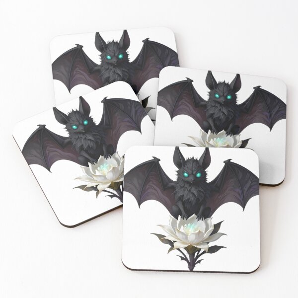 Item preview, Gothic Spectral Bat Midnight Moonflower designed and sold by IllumeInk.