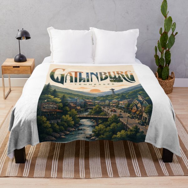 Item preview, Gatlinburg Tennessee Great Smoky Mountains Downtown and Aerial Tramway designed and sold by Aryabek.