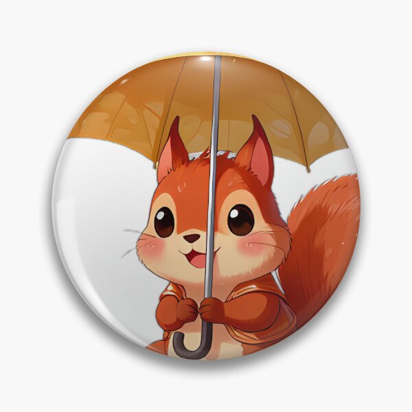 Item preview, Cute Squirrel in Rust Slicker with Giant Oak Leaf Umbrella designed and sold by pumsquare.