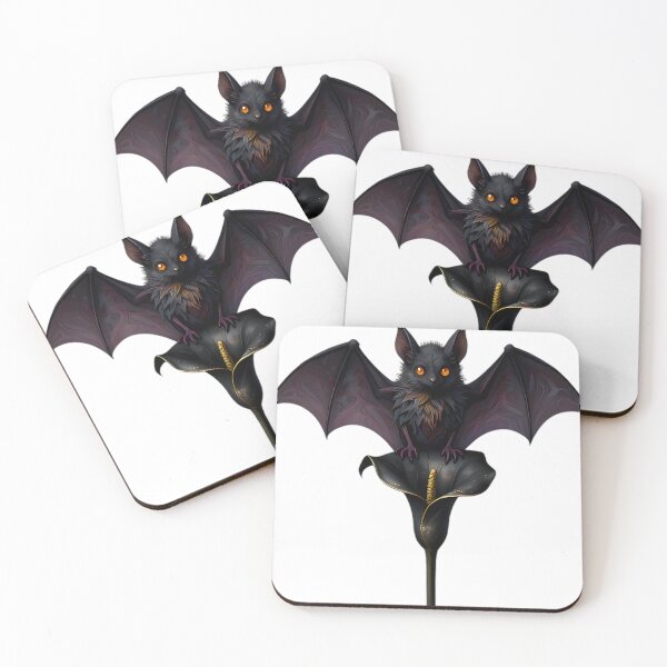 Item preview, Gothic Yellow Winged Bat Black Lily designed and sold by IllumeInk.