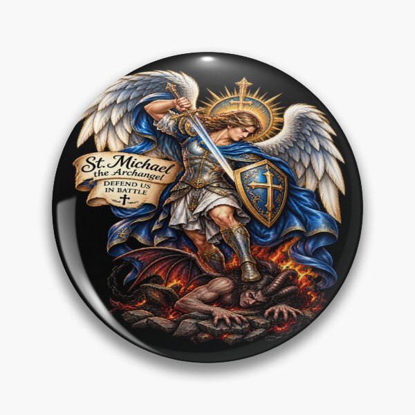 Item preview, Saint Michael Defend Us designed and sold by SunflowersandSalvations .