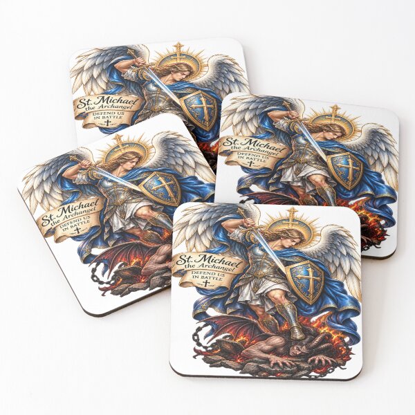 Item preview, Saint Michael Defend Us designed and sold by SunflowersandSalvations .
