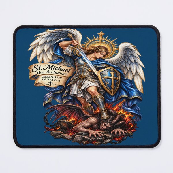 Item preview, Saint Michael Defend Us designed and sold by SunflowersandSalvations .
