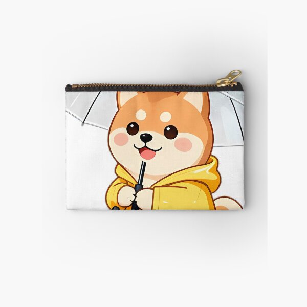 Item preview, Cute Shiba Inu in Yellow Raincoat and Green Boots designed and sold by pumsquare.