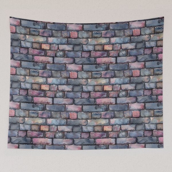 Item preview, Pastel Watercolor Brick Wall Seamless Pattern designed and sold by NTGUILTY.