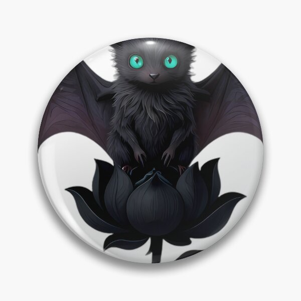 Item preview, Gothic Daubenton Bat Midnight Lotus designed and sold by IllumeInk.