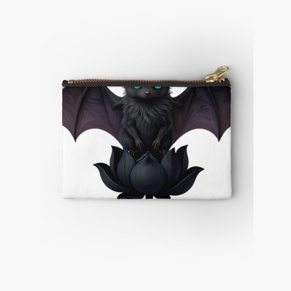 Item preview, Gothic Daubenton Bat Midnight Lotus designed and sold by IllumeInk.