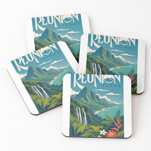 Item preview, Réunion Island Tropical Coast Mountains and Waterfalls designed and sold by Aryabek.