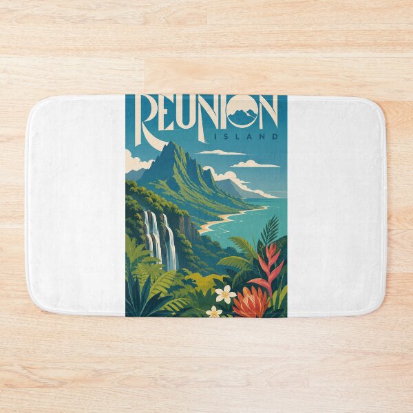 Item preview, Réunion Island Tropical Coast Mountains and Waterfalls designed and sold by Aryabek.