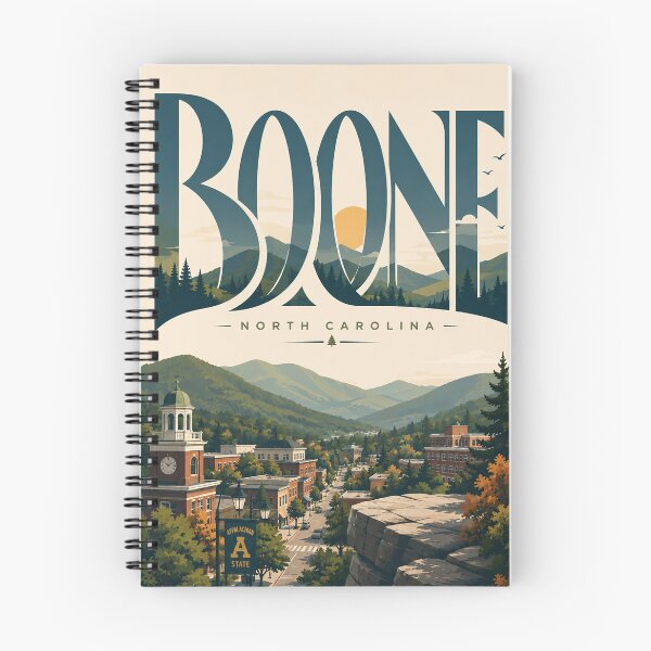 Item preview, Boone North Carolina Blue Ridge Mountains and Appalachian Downtown designed and sold by Aryabek.