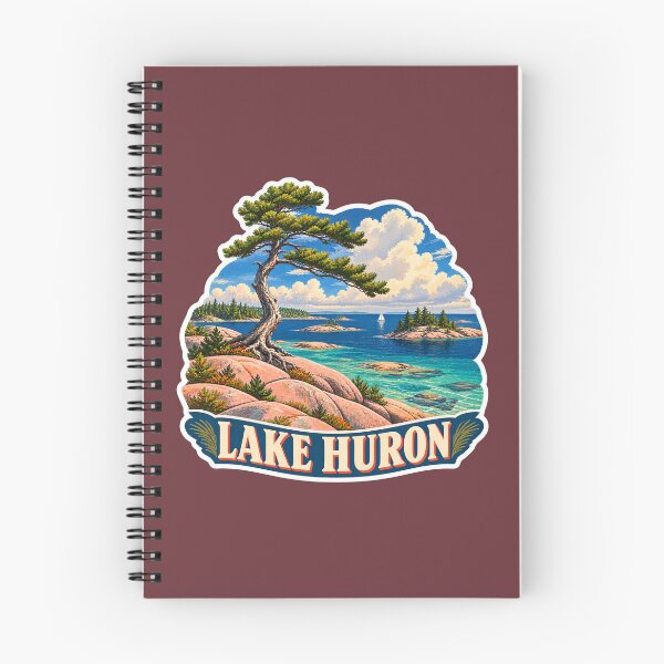 Item preview, Lake Huron Vintage Canadian Great Lakes Scenic Prints designed and sold by PinUpPizzazz.