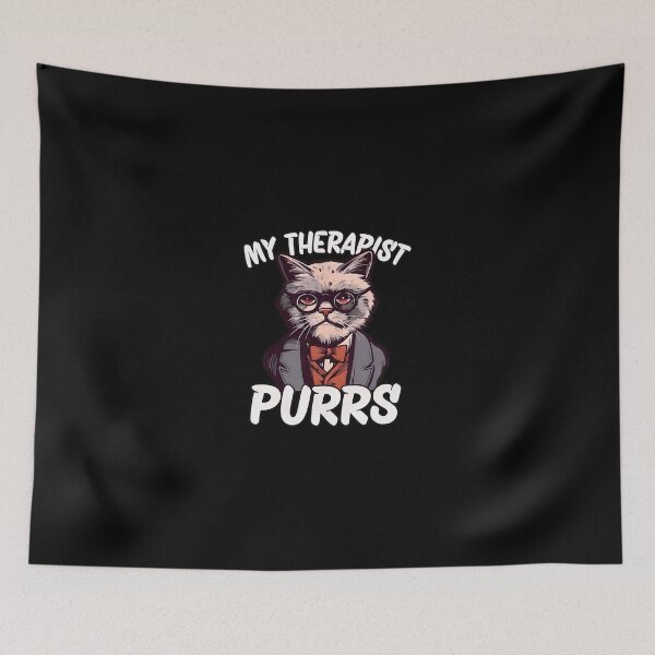 Item preview, My Therapist Purrs Cat Graphic designed and sold by rhymjqvinci.