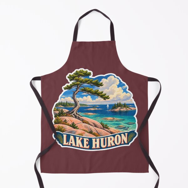 Item preview, Lake Huron Vintage Canadian Great Lakes Scenic Prints designed and sold by PinUpPizzazz.