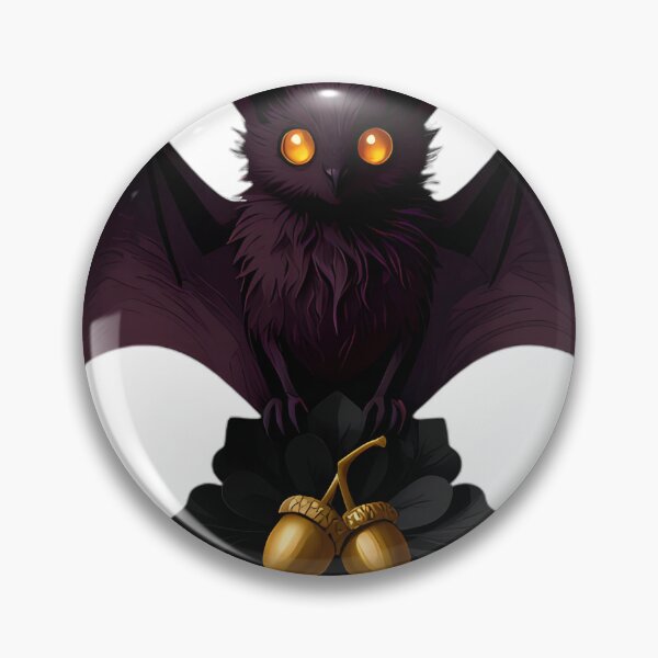 Item preview, Gothic Noctule Bat Midnight Oak Acorn designed and sold by IllumeInk.