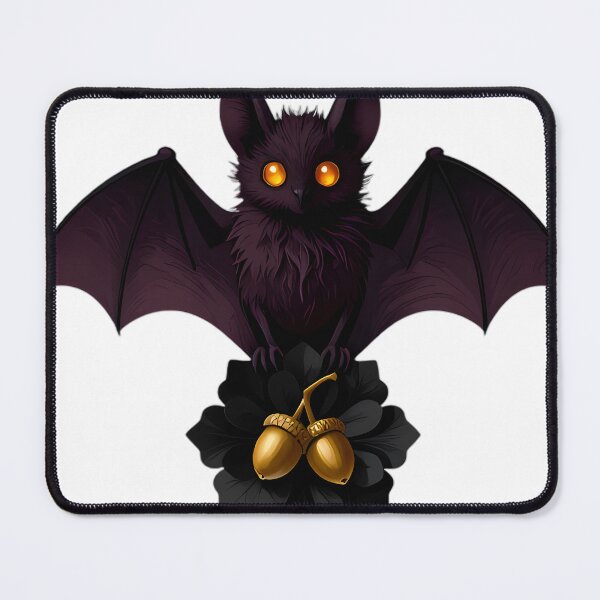 Item preview, Gothic Noctule Bat Midnight Oak Acorn designed and sold by IllumeInk.