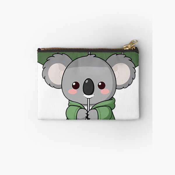 Item preview, Cute Koala Cub in Green Slicker with Gum Leaf Umbrella designed and sold by pumsquare.