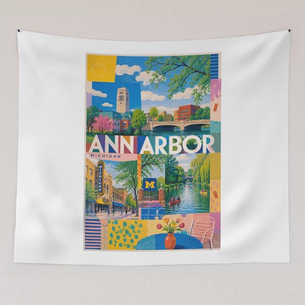 Item preview, Ann Arbor Michigan University Town Along the Huron River designed and sold by Aryabek.
