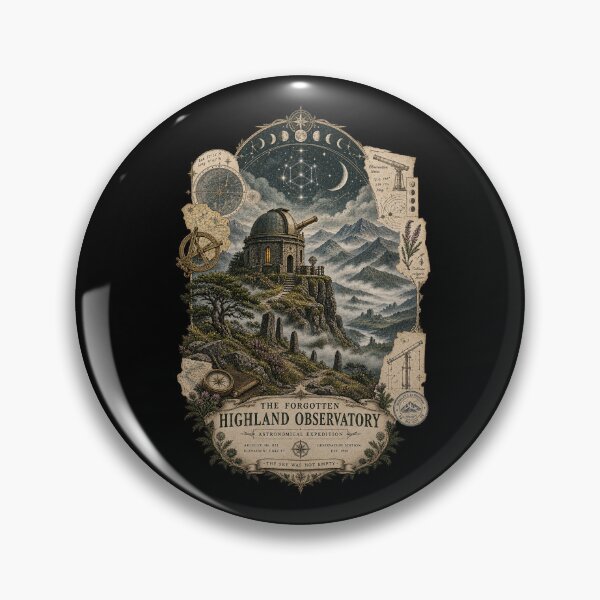 Item preview, Forgotten Highland Observatory Vintage Emblem designed and sold by karudondesigns.