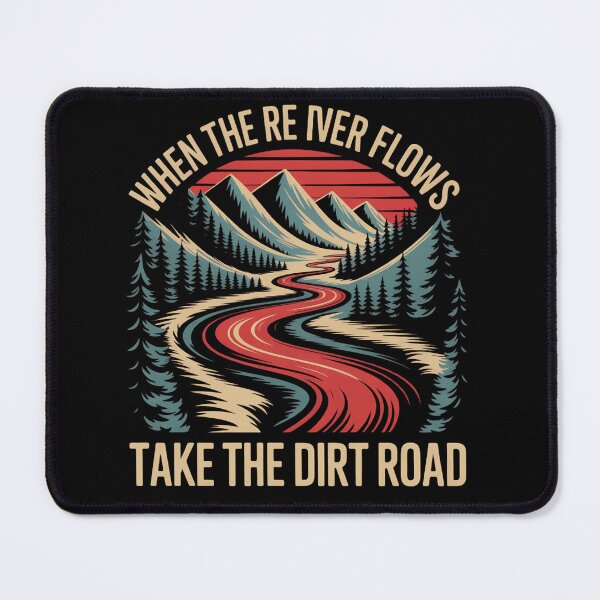 Item preview, Take the Dirt Road Mountain Adventure Hiking Retro Gift designed and sold by Zizo-DR44.