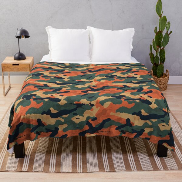 Item preview, Vibrant Orange and Green Camouflage Pattern designed and sold by NTGUILTY.
