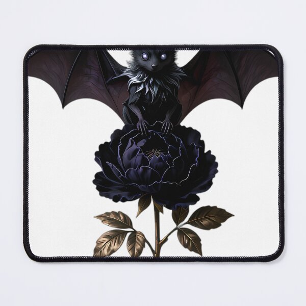 Item preview, Gothic Silver Haired Bat Black Peony designed and sold by IllumeInk.