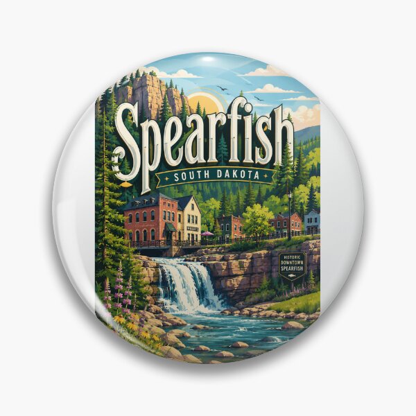 Item preview, Spearfish South Dakota Black Hills Creek and Historic Downtown designed and sold by Aryabek.