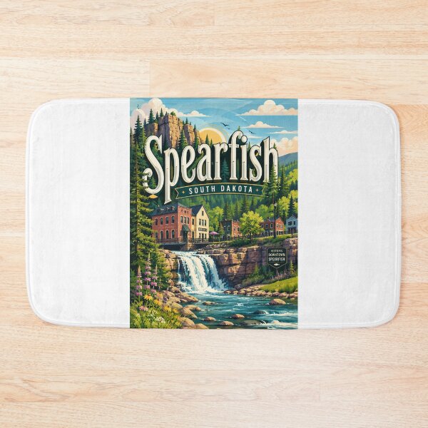 Item preview, Spearfish South Dakota Black Hills Creek and Historic Downtown designed and sold by Aryabek.