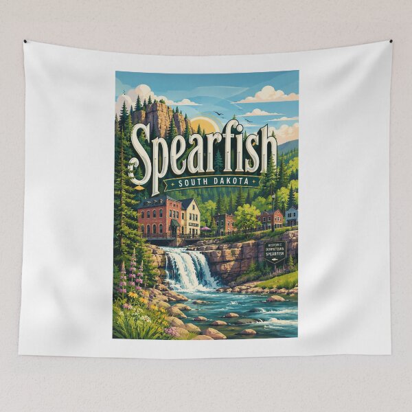Item preview, Spearfish South Dakota Black Hills Creek and Historic Downtown designed and sold by Aryabek.