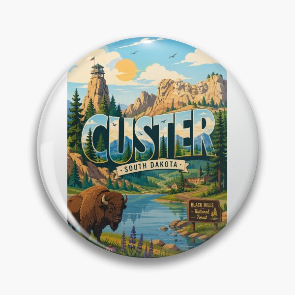 Item preview, Custer South Dakota Mount Rushmore and Black Hills National Forest designed and sold by Aryabek.