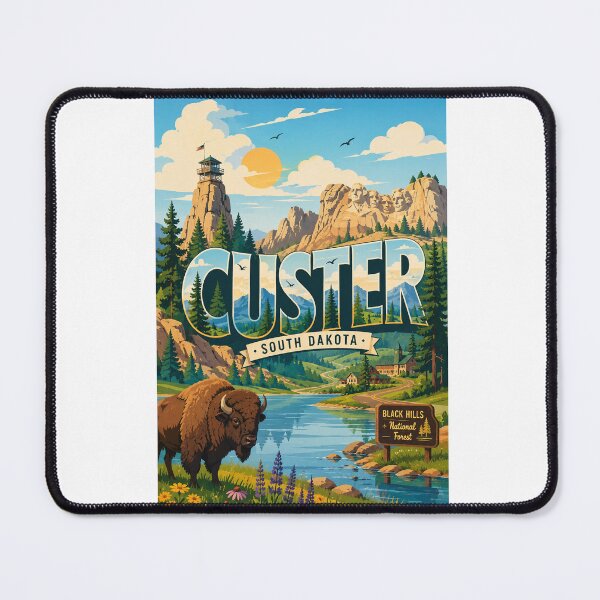 Item preview, Custer South Dakota Mount Rushmore and Black Hills National Forest designed and sold by Aryabek.