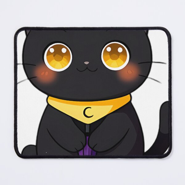 Item preview, Cute Black Cat in Yellow Slicker with Moon Umbrella designed and sold by pumsquare.