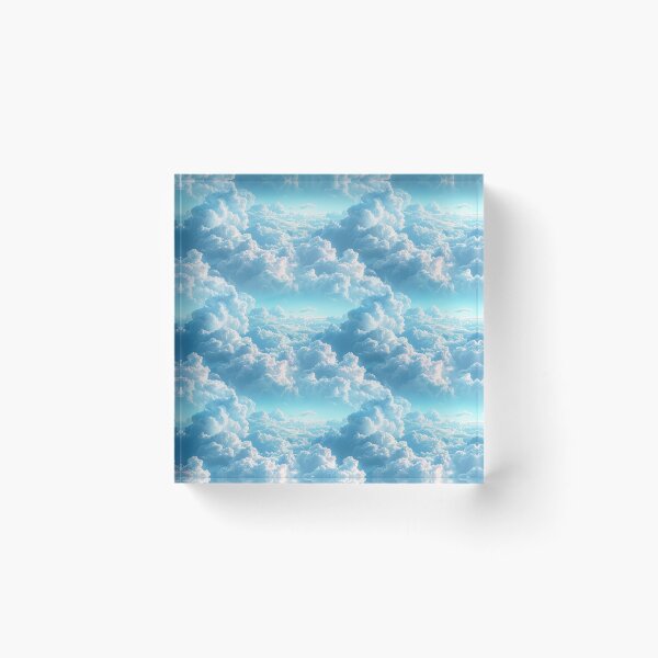 Item preview, Dreamy Fluffy Blue Sky Clouds Seamless Pattern designed and sold by NTGUILTY.