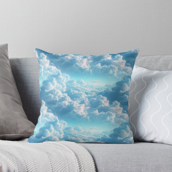 Item preview, Dreamy Fluffy Blue Sky Clouds Seamless Pattern designed and sold by NTGUILTY.
