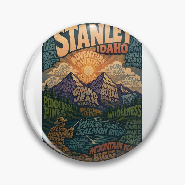 Item preview, Stanley Idaho Sawtooth Mountains and Salmon River Country designed and sold by Aryabek.